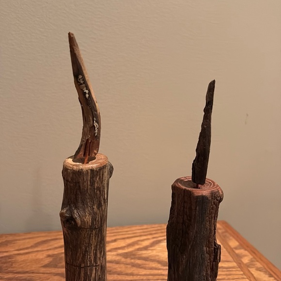 Wooden carved candles - Picture 4 of 5